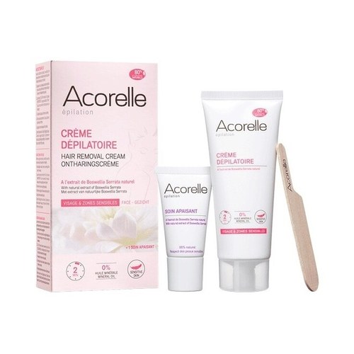 Acorelle CRÈME DÉPILATOIRE VISAGE & ZONES SENSIBLES BIO 75ML