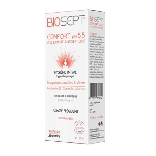 Biosept 5.5 Gel Nettoyant Traitant 120Ml