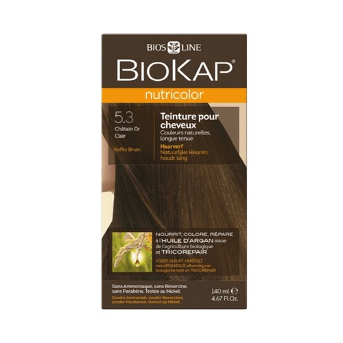 BIOKAP NUTRICOLOR TEINTURE POUR CHEVEUX CHATAIN OR CLAIR 5.3