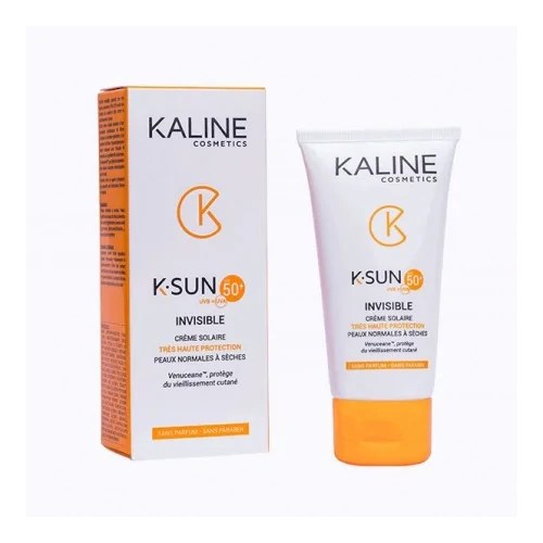 KALINE CREME SOLAIRE INVISIBLE SPF 50+ 50ML TRÈS HAUTE PROTECTION + KALINE K-AQUA SOIN HYDRATANT 50ML OFFERT