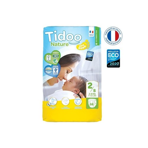 TIDOO COUCHE NEWBORN T2/S 3-6KG 58 U