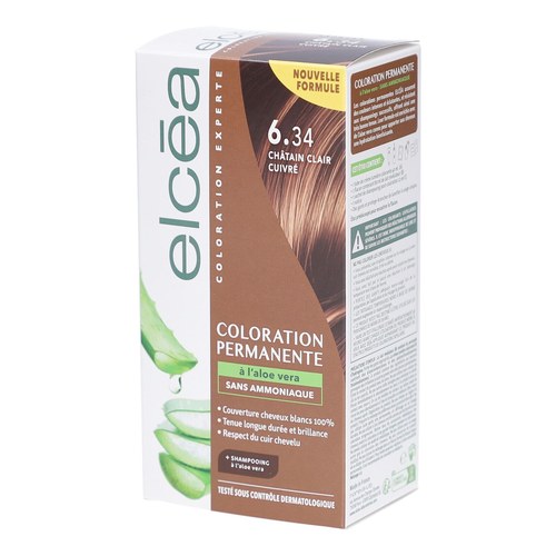 ELCÉA COLORATION PERMANENTE 6.34 chatain clair cuivre