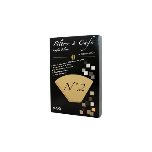 NATURELA FILTRES A CAFE N°2 BIODEGRADABLES BRUNS 2 X 40