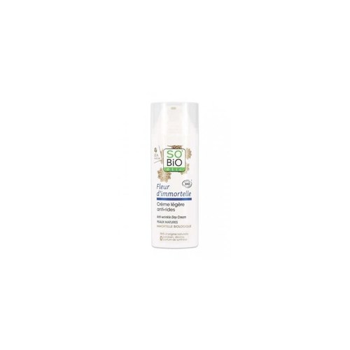 SO BIO  CRÈME LÉGÈRE DE JOUR ANTI-RIDES 50 ml a la fleur de l'immortelle