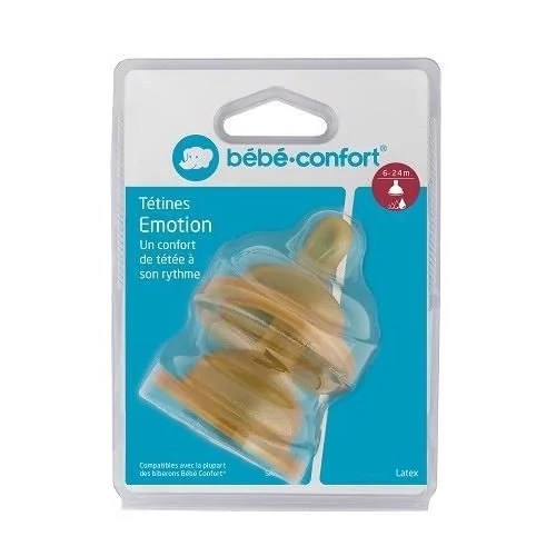 BÉBÉ CONFORT TETINES EMOTION - T.3 BOUILLIE (6/24M) - LATEX X2 6968