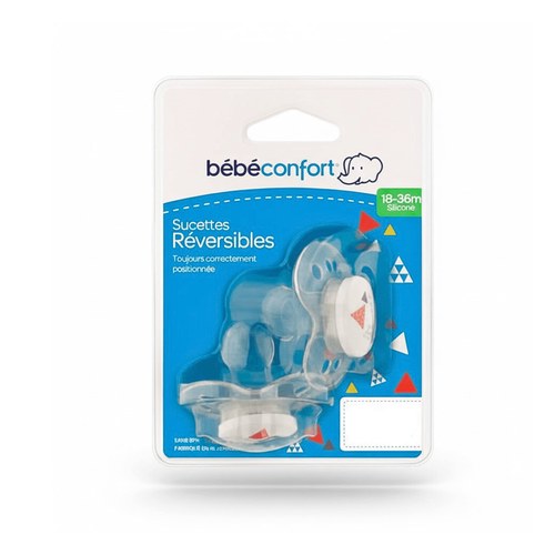 BÉBÉ CONFORT  SUCETTES REVERSIBLES - 18/36 M - SILICONE - ANIMALS ROSE X2 7034