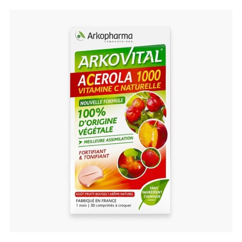 ARKOPHARMA VITAMINE C ACEROLA 1000 30 COMPRIMES Achete + ARKOPHARMA VITAMINE C ACEROLA 1000 15COMPRIMES Offert