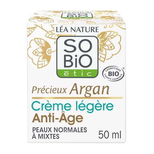 SO BIO CRÈME LÉGÈRE ANTI AGE JOUR ARGAN 50 ML