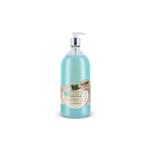 LES PETITS BAINS DE PROVENCE  Shampoing doux 2 en 1 Menthe Fraîche 1L