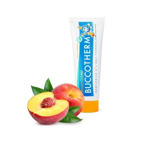BUCCOTHERM Dentifrice Junior 7-12 ans Ice Tea Pêche certifié BIO 50ML