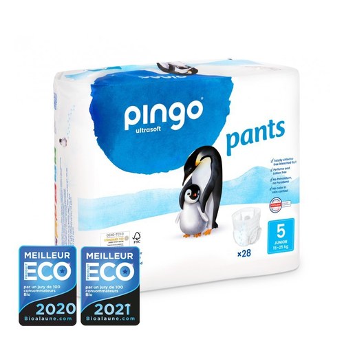 Pingo Pants Culottes d’apprentissage Junior Taille 5 (11-25kg) Sachet de 28 culottes