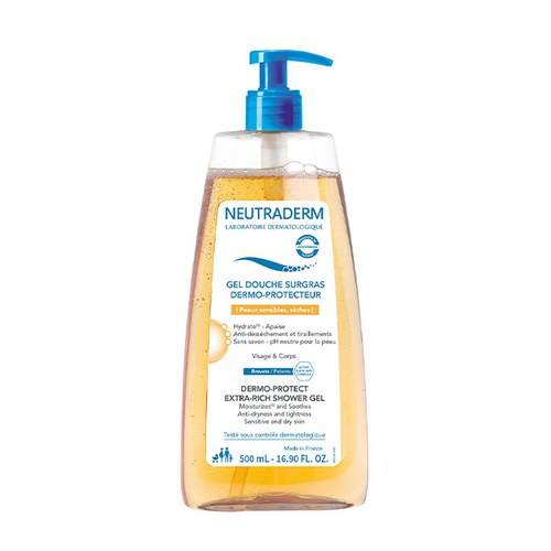 NEUTRADERM GEL DOUCHE SURGRAS DERMO PROTECTEUR POMPE 500ML