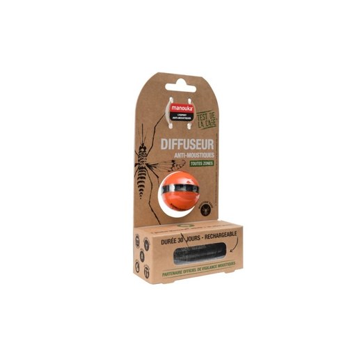 MANOUKA BOULE DIFFUSEUR 30 JOURS RECHARGEABLE DÉS 36 MOIS