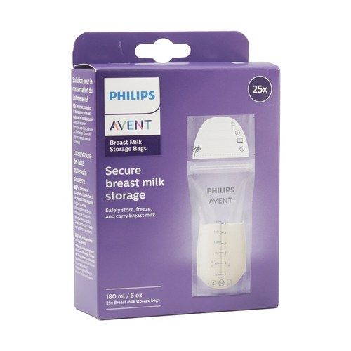 AVENT Sachets de conservation pour le lait maternel 180 ml – X25