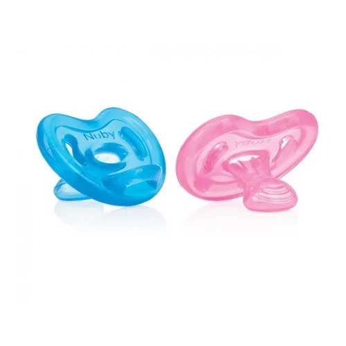 NUBY Sucette 100% silicone  Natural Flex™ Orthodentique   0-6m  NV0202003SOS
