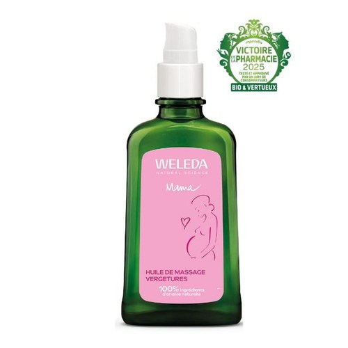 Weleda Huile de Massage Vergetures bio 100ml-Flacon Pompe