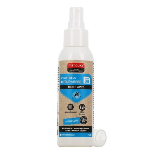MANOUKA SPRAY MOUSTIQUAIRE-CHAMBRE BÉBÉ DÉS 6 MOIS 75 ML