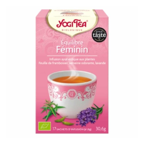 YOGI TEA Equilibre Féminin 17x 2g ( Feuilles de framboisier, réglisse, verveine odorante, mélisse, lavande)