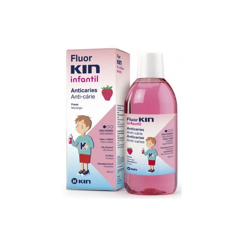 Kin Fluor Bain De Bouche Enfant Fraise 500ml