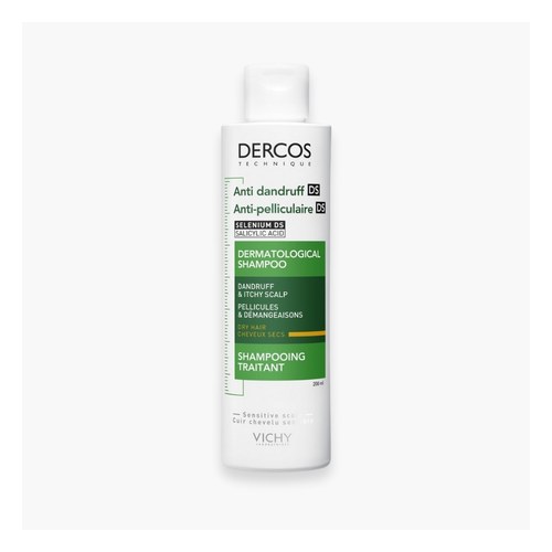 VICHY DERCOS SHAMPOOING TRAITANT ANTI-PELLICULAIRE 200ml Cheveux Secs