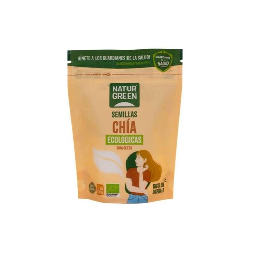 NaturGreen Graines de Chia BIO 500 g- Sans Gluten -