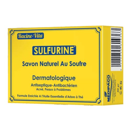 RACINE VITA  Savon dermatologique au soufre et arbre a the 80g