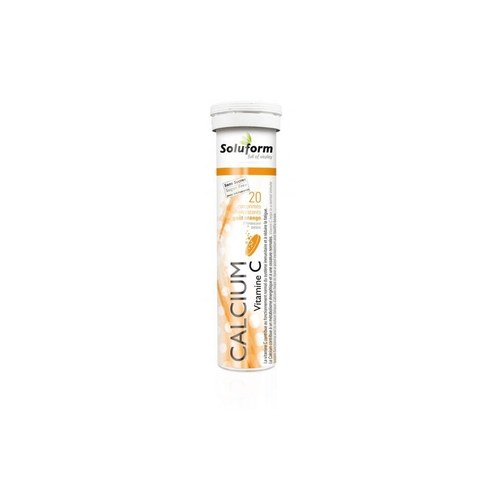 SOLUFORM CALCIUM VITAMINE C 20 COMPRIMES