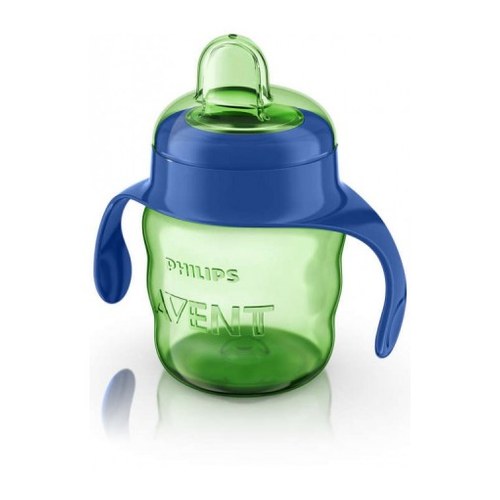 AVENT TASSE VERTE AVEC ANSES BLEUE 200 ML 6M+ GARCON - SCF551/05