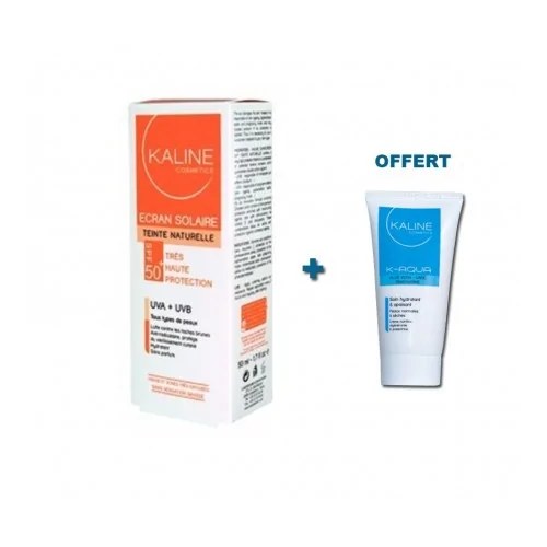 KALINE CREME SOLAIRE TEINTE NATURELLE SPF 50+ 50ML + soin hydratant