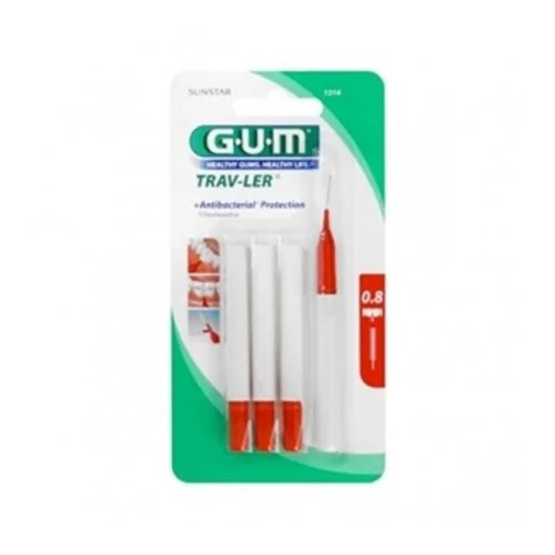 GUM TRAV-LER MANCHE PAR 4 UNITES AVEC BROSSETTE 0,8mm  1314