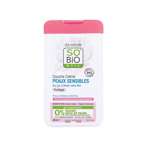 SO BIO DOUCHE CRÈME AU JUS D’ALOE VERA 450 ML