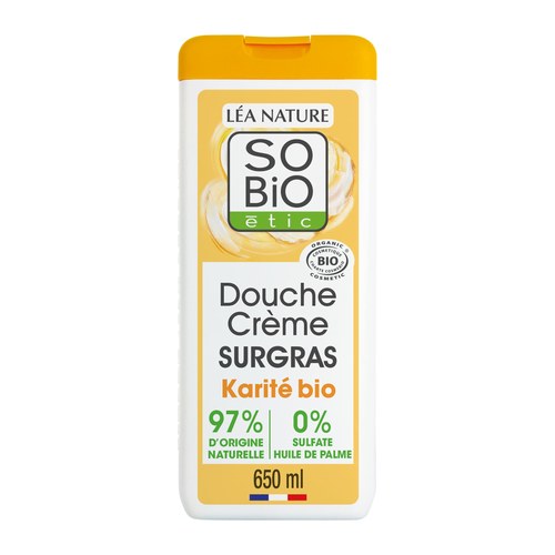 So Bio  DOUCHE CRÈME SURGRAS À L'HUILE DE KARITÉ 650ml