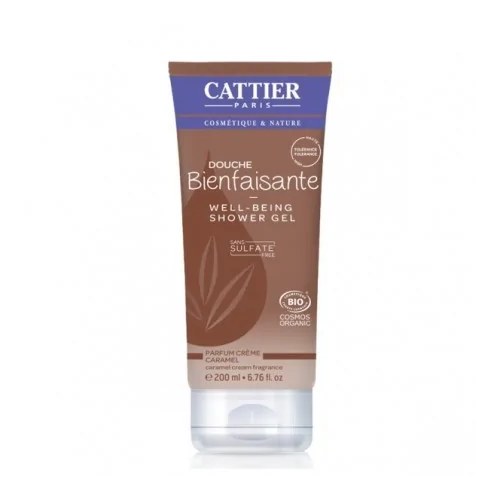 Cattier Gel Douche Bienfaisante Crème Caramel  sans sulfates 200ml