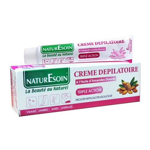 NaturEsoin Crème Dépilatoire à l’Huile d’Amandes Douces – 50 ml