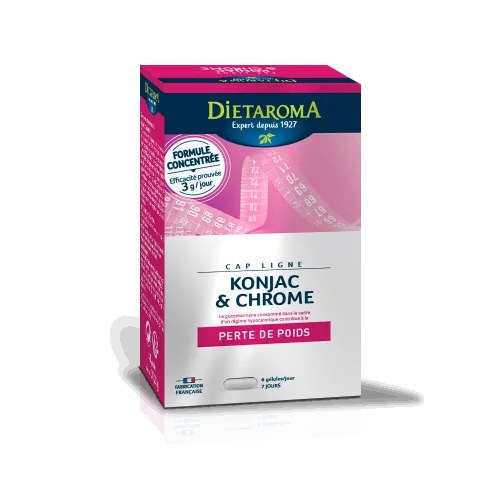 DIETAROMA CAPLIGNE KONJAC & CHROME 60 Comprimès