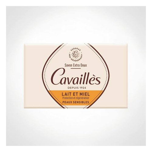 ROGÉ CAVAILLÈS Savon surgras extra doux lait et miel pain de 150g