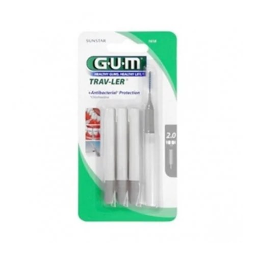 GUM TRAV-LER MANCHE PAR 4 UNITES AVEC BROSSETTE 2mm ref: 1618