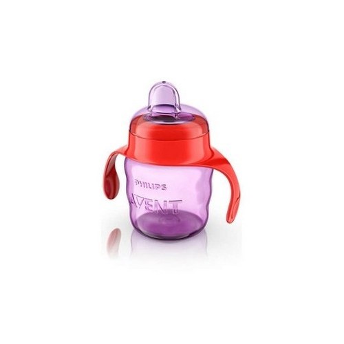 AVENT TASSE MAUVE AVEC ANSES ROUGE 200 ML 6M+ FILLE - SCF551/03