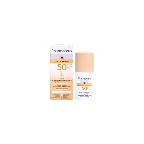 PHARMACERIS ECRAN SOLAIRE SPF50+ POUR VISAGE couleur 01 IVOIRE