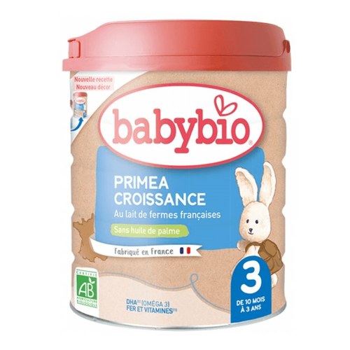 BABYBIO Lait de Croissance Primea 3ème Âge 800G