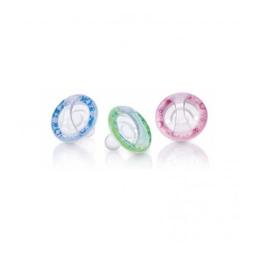 NUBY Sucette 100% silicone Surmoulé Natural Flex™ Cerise  0-6m   ID5757SACS8