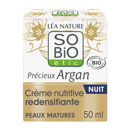 SO BIO CRÈME NUTRITIVE REDENSIFIANTE NUIT ARGAN 50 ML