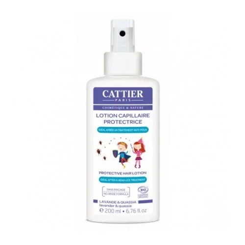 Cattier lotion capillaire protectrice anti-poux bio sans rincage 200ml