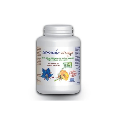 GPH DIFFUSION ONAGRE -BOURRACHE BIO - 503MG - 100 CAPSULES