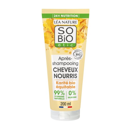 SO BIO Après shampooing cheveux nourris Karité bio 200ml