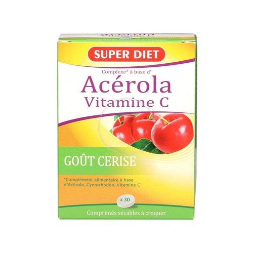 Super Diet Acérola Vitamine C 30 Comprimés