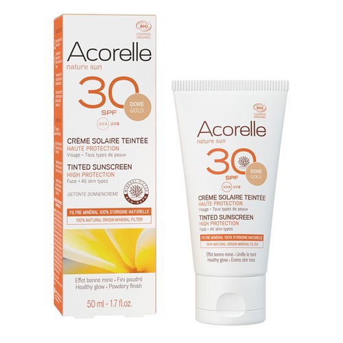 Acorelle CREME SOLAIRE TEINTEE DOREE SPF30 BIO 50ML
