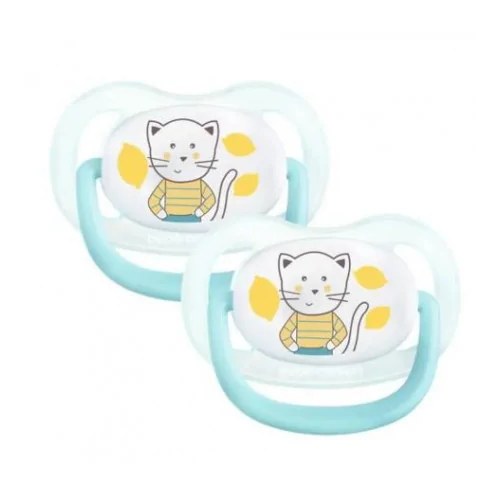 BÉBÉ CONFORT SUCETTES PHYSIO AIR CONF  - 6/18 M - THE GARDENER BLEU ET JAUNE  SIL X2 - 6877