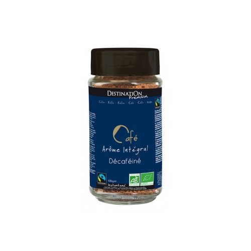 CAFE BIO INSTANTANE LYOPHILISE DECAFEINE 100% ARABICA BOCAL VERRE 100g